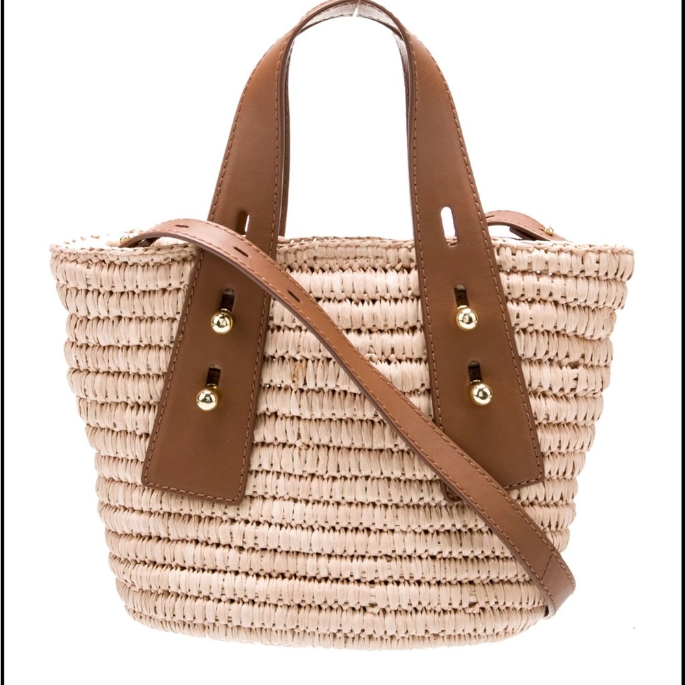 Frame Les Second Mini Raffia Tote Bag